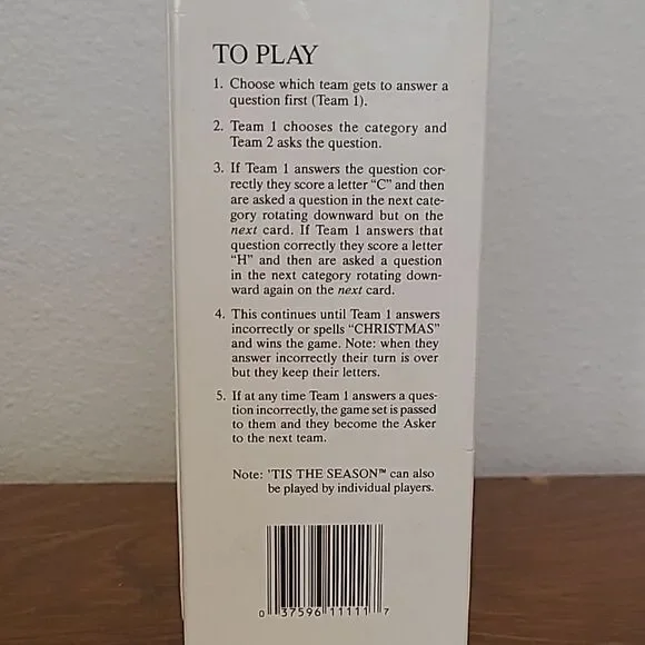 Christmas Trivia Tis The Season Card Game! Excellent Condition - Picture 8 of 8